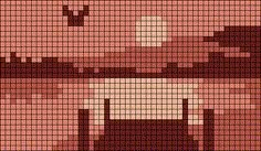 a cross stitch pattern that looks like it has been made to look like an image