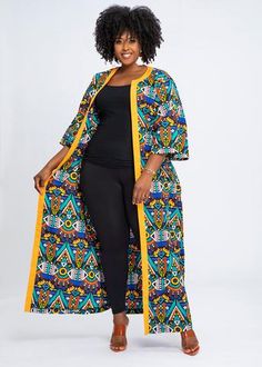 Simple Summer Outfits, African Shirts, Print Kimonos, African Inspired, African Fabric, African Women, African Dress