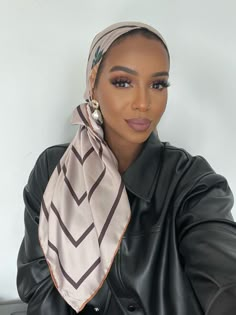 At Kaï apparel we are widely known for our beautiful multi wear satin scarf collection. Check out our page for more designs and patterns. Size 90x90cm perfect for turban or hijab styles as they are soft and easy to work with.  For more elegant modest clothing from lounge wear to abayas, hijabs, satin turbans, hijab magnets and more check out our Etsy store.  At KaÏ Apparel we love our fashion and decided to bring out our own modesty line to go with our style. We are in love with the pieces and hope you will love them too 😍 If you have any questions feel free to message us or check out our instagram *Note we do not do refunds and or Exchanges Satin Head Wrap, Turban Mode, Satin Turban, Satin Bandana, Hijab Stile, Turkish Hijab, Headwrap Hairstyles, Arabic Clothing, Scarf Turban