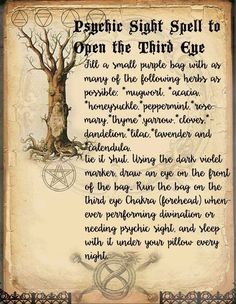 Third eye Third Eye Spell, Spells To Open The Third Eye, Open Third Eye Spell, Third Eye Opening Practice, Warlock Spells, Activate Third Eye