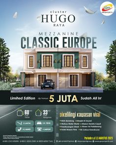 an advertisement for a luxury house in the middle of europe