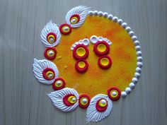 Siddhis rangoli art Big Rangoli Designs For Competition Easy, Simple Easy Rangoli Designs Diwali, Lakshmi Feet Rangoli Designs, Two Color Rangoli, Easy Unique Rangoli Designs, Rangoli Designs Diwali Unique Easy, Latest Rangoli Designs 2022, Navratri Rangoli Design Simple, Small And Simple Rangoli Designs