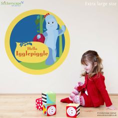 Igglepiggle badge wall sticker