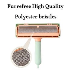 a hair dryer with the words furrefree high quality polyester bristles