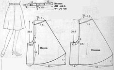 the pattern for a skirt and jacket is shown in this drawing, which shows how to measure