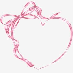 a heart shaped frame with a bow on it