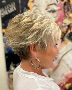 60+ Best Pixie Cut For Round Face Ideas Blonde Wedge Haircut, Over 60 Hairstyles For Women Round Faces, Off The Face Hairstyles Short, Feathered Bobs For Fine Hair, Longer Pixie Haircut Round Faces, Over 60 Pixie Hairstyles, Pixies For Round Faces, Short Layered Hairstyle Women Round Face, Sassy Hair Older Women 2023