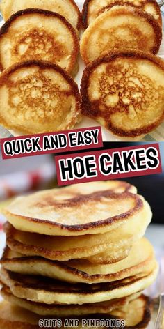 This recipe for Southern hoe cakes is also known as fried cornbread! These fried cakes are versatile, crispy, and warm for the ultimate comfort food! Hoe cakes are considered a Southern quick bread or flatbread and can be served any time of day straight out of the cast-iron skillet. Try this recipe today! Cornbread Pancakes, Fried Cornbread, Cornbread Cake, Cornmeal Pancakes, Cornbread Recipes, Corn Cake, Southern Recipe, Corn Cakes, Corn Fritters