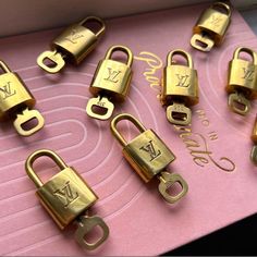 Louis Vuitton Lock And Key! I Polish And Shine My Locks In My Free Time, My Weird Habit Is A Benefit For Pristine Shiny Locks. This Cute Authentic Accessory Can Be Used On Your Handbag, As A Necklace Or Made To Be A Cute Bracelet. The Versatility Of This Item Is Endless. Get Yours Because They Go Quickly. Note: Items Are Used Condition And May Have Scratches, Marks, Or Any Other Wear That Is Common And Normal For Secondhand Used Items. The Lock Number You Receive May Be Different Than The One In The Photo Since I Have Multiple Of Them. What You Will Get Is An Authentic Louis Vuitton Lock With The Matching Key. My Free Time, Cute Bracelet, Locks & Key, Louis Vuitton Accessories, Lock And Key, Cute Bracelets, Lady Dior Bag, Free Time, Authentic Louis Vuitton