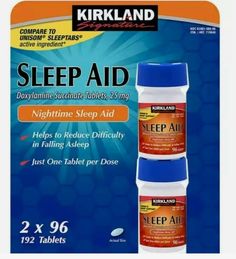 Sleep Aid Doxylamine Succinate 25 Mg - 192 Tablets Kirkland Signature. Vicks Vaporub, Habit Forming, Sleep Aid, Fall Asleep Faster, When You Sleep, Active Ingredient, Night Time, The Ordinary, How To Fall Asleep