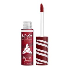 Limited Edition Holiday Butter Gloss Swirl Non Sticky Lip Gloss - HLDY BTR LIP GLS SWIRL PEPPERMINT SWIRLFeaturesNo Holiday look is complete without Butter Gloss! The fan fav lip gloss now in limited editions swirled shades.Butter Gloss Swirl has a non-sticky texture to give your pout a shiny finish.Can be applied onto bare lips or layered over other lip products, including lip liner and lipstick to take your look to the next level!The ultimate versatile staple in the NYX Professional Makeup lineup, Butter Gloss has become America's #1 lip gloss.* - Limited Edition Holiday Butter Gloss Swirl Non Sticky Lip Gloss Non Sticky Lip Gloss, Holiday Butter, Nyx Lip Gloss, Red Lip Gloss, Nyx Butter Gloss, Butter Gloss, Diy Stocking Stuffers, Bare Lip, Matte Lip Gloss