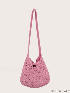 BagForLove - Stylish Crochet Bag - Perfect for Your Vacation Getaway Pink Crochet Satchel Bag With Adjustable Strap, Pink Satchel Crochet Bag With Adjustable Strap, Pink Bucket Crochet Bag For Travel, Pink Crochet Bucket Bag For Travel, Pink Crochet Bucket Bag With Adjustable Strap, Pink Crochet Bag With Adjustable Strap For Travel, Pink Knitted Bags For Daily Use, Pink Knitted Bag For Daily Use, Casual Pink Crochet Bag For Daily Use