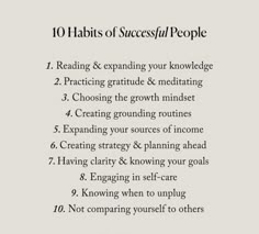 the ten steps to successful people