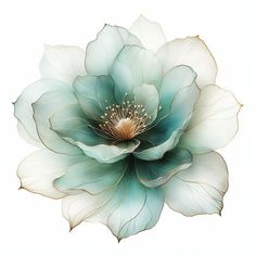 a large blue flower on a white background