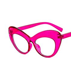 Hot Pink Semi Cat Eyes Glasses Hot Pink Glasses, Clear Aviator Glasses, Eyes Glasses, Leather Eyeglass Cases, Chanel Glasses, Tom Ford Glasses, Silhouette Frames, Pink Glasses, Silver Sunglasses