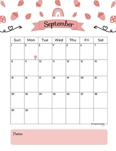 a calendar for the month of november with pink flowers and hearts on it, in front of