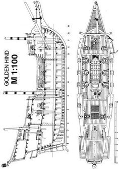 an old drawing of a boat with plans