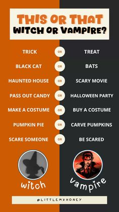 Scary this or that quiz template 🧡 are you more witch or vampire? Try this this or that for halloween or just for fun all year round! 🎃

#thisorthat #quizzesforfun #quiz #witch #vampire #halloween 🧙🏻 Vampire Halloween, Witch Vampire, Scary Movies, Haunted House, Pumpkin Carving, Just For Fun