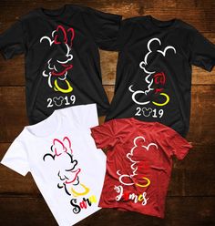 Disney Family Outfits, Disney Trip Surprise, Minnie Mouse Shirt, Disney Family Vacation Shirts, Mickey Mouse And Minnie Mouse, Disney Vacation Shirts, Matching Disney Shirts, Disney Trip Shirts, Disneyland Vacation