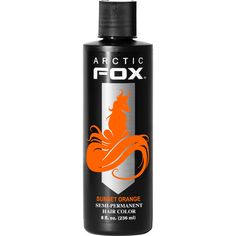 Semi-Permanent Hair Color -  Arctic Fox Semi-Permanent Hair Color is a cruelty-free, semi-permanent hair dye that is made from only vegan ingredients.    Benefits     Cruelty-Free Semi-Permanent Hydrating Zero Damage No Harsh Chemicals (Peroxide, Ammonia, or PPD) Vegan     Features     Arctic Fox Sunset Orange is a fiery, deep red-orange that turns out well on medium blonde hair. Brassy tones won't cause any problems for this color. Since it's primarily red-based, the red undertones of Sunset Or Permanent Pink Hair Dye, Orange Ombre Hair, Fox Hair Dye, Medium Blonde Hair, Arctic Fox Hair Color, Dark Blue Hair, Semi Permanent Hair Dye, Vegan Ingredients, Semi Permanent Hair Color