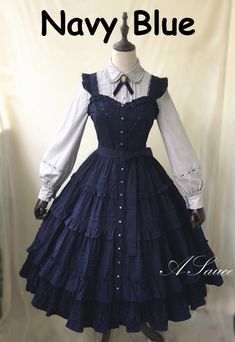 Cute Victorian Outfits, Old Fashioned Outfits Vintage, Blue Victorian Dress, Historical Dresses Victorian, Cinderella Vintage, Blue Vintage Dress, Classic Lolita