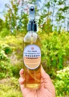 Start your day with beautiful, thicker and stronger hair!  Our growth promoting Fenugreek Rosemary Hair Growth Tonic is nourishing and perfect for every hair type (natural, chemically processed, locs, braids, dyed hair, and all ethnic types, locs, braids, men, women, children, etc.).  It is oil-free so it keeps hair clean, non-oily.   Promotes growth, detangles, hydrates dry and itchy scalp helping you to achieve thicker, stronger, healthier and shiny hair.  Makes a great gift too! Our tonic con Rosemary Hair Growth, Herbal Hair Growth, Rosemary Hair, Hair Growth Tonic, Hair Growth Spray, Hair Dry, Maintaining Healthy Hair, Herbal Hair, Itchy Scalp