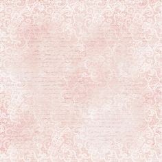 an old pink paper with white lace on it