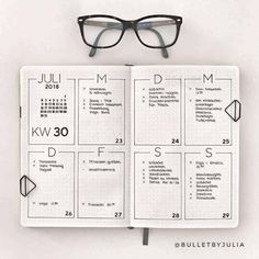 Bullet Journal Weekly Layout, Bullet Journal Page, Bullet Journal Weekly, Penanda Buku