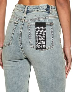 Hi N Wasted Xtra Youth High Waisted Skinny Jean - Blue Denim | Ksubi ++ Ksubi Jeans Outfit, Cookout Outfit, Embroidery Branding, Small Business Clothing, Fly Outfits, Birthday 15, Cute Online Clothing Stores, Ksubi Jeans