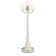 European Park Style Four White Globe Plug-In Outdoor White Lantern Patio - Super Arbor Patio Lamp, Office Lighting Design, Globe Lantern, Frosted Glass Window, Patio Layout, Lighting Layout, Pole Lamps, Post Lanterns, White Lanterns