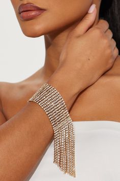 Available In Gold. Bracelet Rhinestone Detail Lobster Clasp Closure Imported California Proposition 65 WARNING: Cancer and Reproductive Harm - www.P65Warnings.ca.gov. | Fergie Fringe Bracelet in Gold by Fashion Nova Fringe Bracelet, Hair Chains, Wedding Clutch, Tassel Bracelet, Tassel Drop Earrings, Wide Bracelet, Velvet Lace, Chain Belt, Rhinestone Bracelet