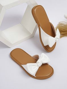 White  Collar   Plain  Embellished   Kids Shoes Classy Flats, Handmade Footwear, Shoe Store Design, Sandals For Ladies, Female Sandals, Fancy Sandals