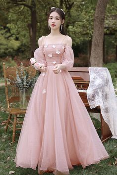 Harper Core, Pink Tulle Prom Dress, Prom Dresses Pink, Occasion Dresses Wedding Guest, Tulle Party Dress, Pink Evening Dress, A Line Evening Dress, Rose Bonbon, Long Prom Dresses