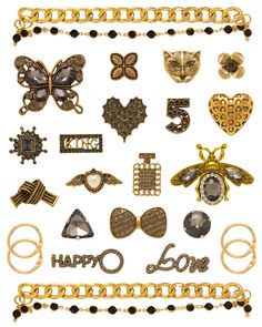 PRICES MAY VARY. YOU WILL GET-18pcs black bling shoe charms are made of BRONZE COLORED METAL, which look like old metal, show vintage style, this is NOT DISCOLORED OR RUSTED OR BAG QUALITY; 2pcs gold shoe chains; DIVERSIFIED - Various styles (buttefly, bee, heart, leopard, flower, slogan ect) can mixed and matched to suit your outfit, mood or occasion,whatever formal or casual, make your shoes unique and reflective of your individuality. The more unique and personalized, the better! LUXURY - Qua Shoe Chains, Bee Heart, Decor Mood Board, Gold Shoe, Bubble Slides, Leopard Flower, Heart Leopard, Shoe Decorations, Shoe Decoration