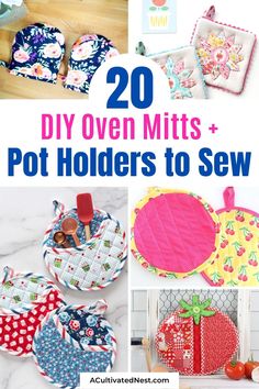 20 diy oven mitts and pot holders to sew