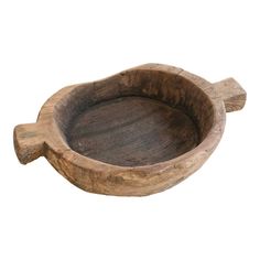 a wooden bowl that is shaped like a fish