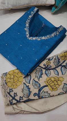 Kurta Work Designs Women, Simple Work Designs For Kurtis, Mirror Work Dresses Simple, Maggam Work Dresses For Women, New Hand Work Designs Kurti, Simple Hand Work On Kurti, Simple Embroidery Designs For Kurti