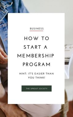 a person sitting on a chair with the text how to start a member's program hint it's easier than you think