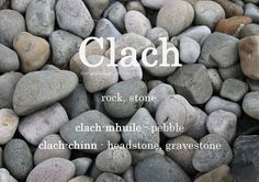 some rocks that are stacked together with the words clack