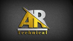 the logo for an artificial technology company, with gold and silver letters on black background