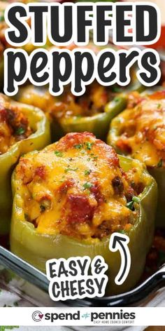 stuffed peppers with cheese and other toppings