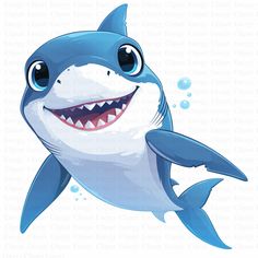 an image of a cartoon shark with big teeth