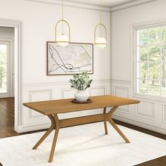 Verso Dining Table - 72" Dining Table Plank+Beam Pecan Modern Dinner Table, Console Tables Entryway, Table For Dining Room, Dining Room Modern, Scandinavian Dining Table, Table Minimalist, Solid Wood Kitchen, Minimalist Table, Nordic Dining