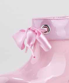 Rain boots made of PVC. Bow Ribbon Closure. Waterproof. Made in Spain. Pvc Bow, Pokemon Gym Leaders, Pink Rain Boots, Pokemon Gym, Gym Leaders, Bow Ribbon, Rosa Pink, Ribbon Slides