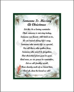 This beautiful Christmas memorial poem print for a husband, son, brother, father or special friend, is the perfect expression of sympathy and remembrance for someone who has lost a loved one. This Christmas bereavement print is the kind of present that also makes an appropriate funeral gift for a loss experienced at this time of year. It is a lovely condolence verse for the bereaved. Missing a loved one during the holidays...that is a profound sorrow. PLEASE NOTE: THIS IS A DIGITAL DOWNLOAD.  NO Remembrance Poem, Remembrance Poems, In Loving Memory Quotes, Expressions Of Sympathy, Memorial Poems, Christmas Poems, Sister Christmas, Poems Beautiful, Losing A Loved One