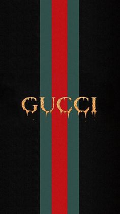 gucci movie poster with the word gucci on it's front and side stripes