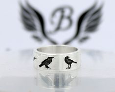 Birdie Ring, Raven Ring, Bird Ring, Bird Rings, Silver Rings Simple, Nail Jewelry, Cancellation Policy, Silver Style, Ring Metal