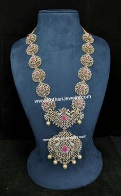 5 In 1 Haram Designs, Pendent Designs, Uncut Diamond Necklace, Diamond Gold Earrings, Indian Diamond Jewellery, Gold Bangles Indian