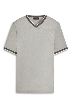 Mercerized cotton brings softness and polish to a T-shirt sporting a slightly higher V-neck and bands of two-tone tipping. 28" length V-neck Short sleeves 75% cotton, 25% polyester Machine wash, dry flat Imported Men Home Decor, Maison Francis Kurkdjian, Perfume Gift Sets, Perfume Gift, Fragrance Gift, Beauty Services, Fragrance Design, Nordstrom Store, Sam Edelman Shoes