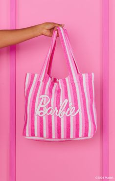 Barbie™ Tote ~ DreamHouse™ Stripe Terry Barbie Gifts, Cowboy Baby Shower, Barbie Clothing, Toddler Swimming, Unique Handbag, California Girl, Fashion Barbie, Malibu Barbie, Barbie Birthday